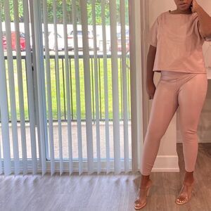 Vegan Leather High Waist Leggings Set​